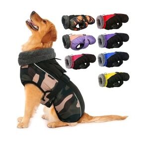 Iecoii Extra Warm Dog Coat- Reflective Adjustable Jacket X LARGE